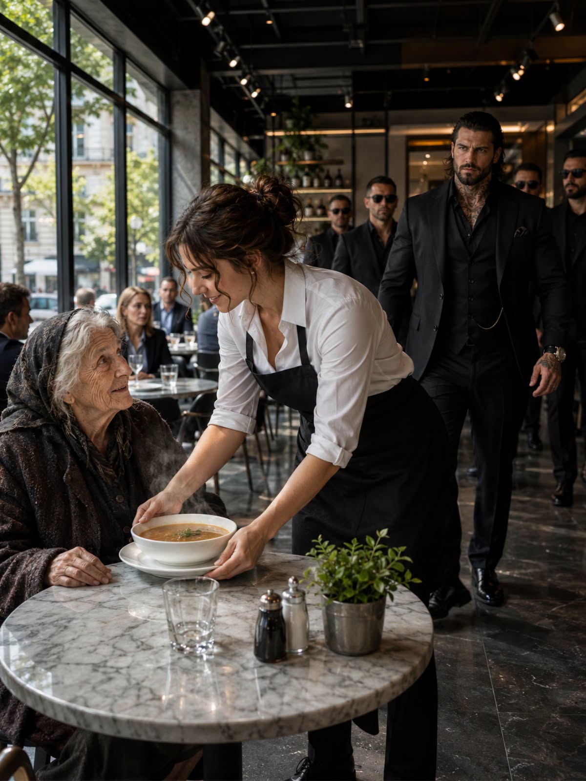 Mafia Boss’s Mother Pretended to Be Poor at Her Son’s Café—Then a Waitress Did Something She Never Expected